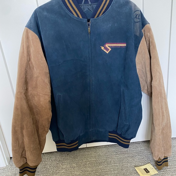 XL Port Authority Sabelhaus West Vintage Genuine Leather Bomber Jacket NWT - Picture 1 of 6